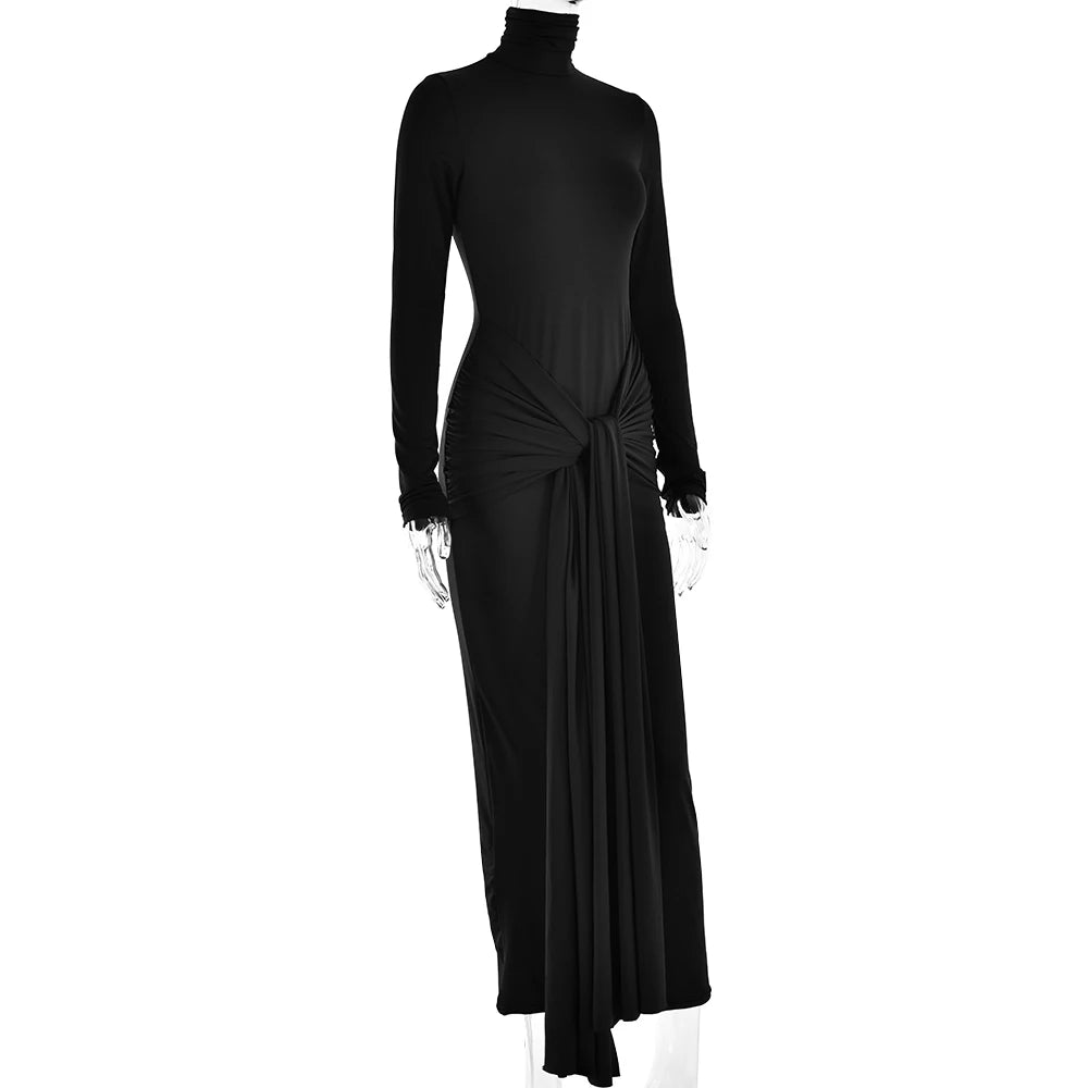 Slinky Jersey Sarong Maxi Dress