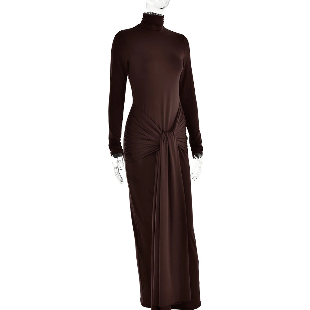 Slinky Jersey Sarong Maxi Dress