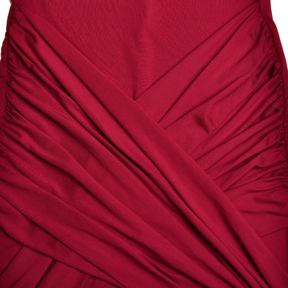 Slinky Jersey Sarong Maxi Dress